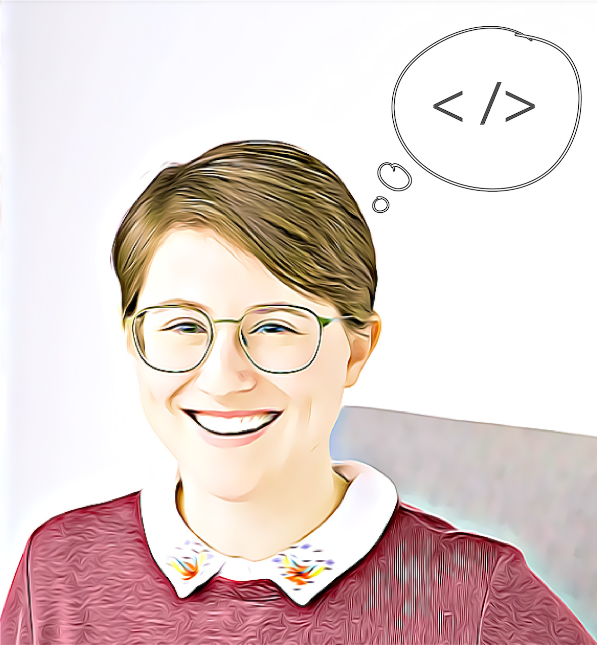 Alanna Churchard profile photo in a cartoon illustration.